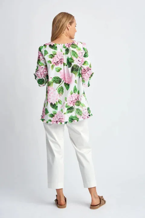 Goondiwindi Cotton Trapeze Top Hydrangea Print - 2 Colours