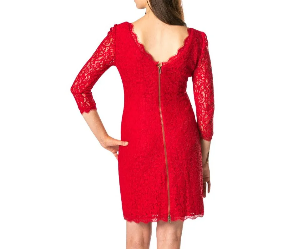 Grace Square Neck Lace Dress