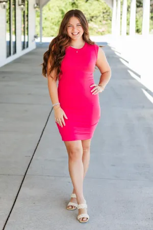 hadley dress in fuchsia