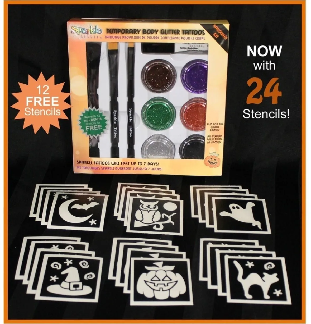 Halloween Glitter Tattoo Party Kit