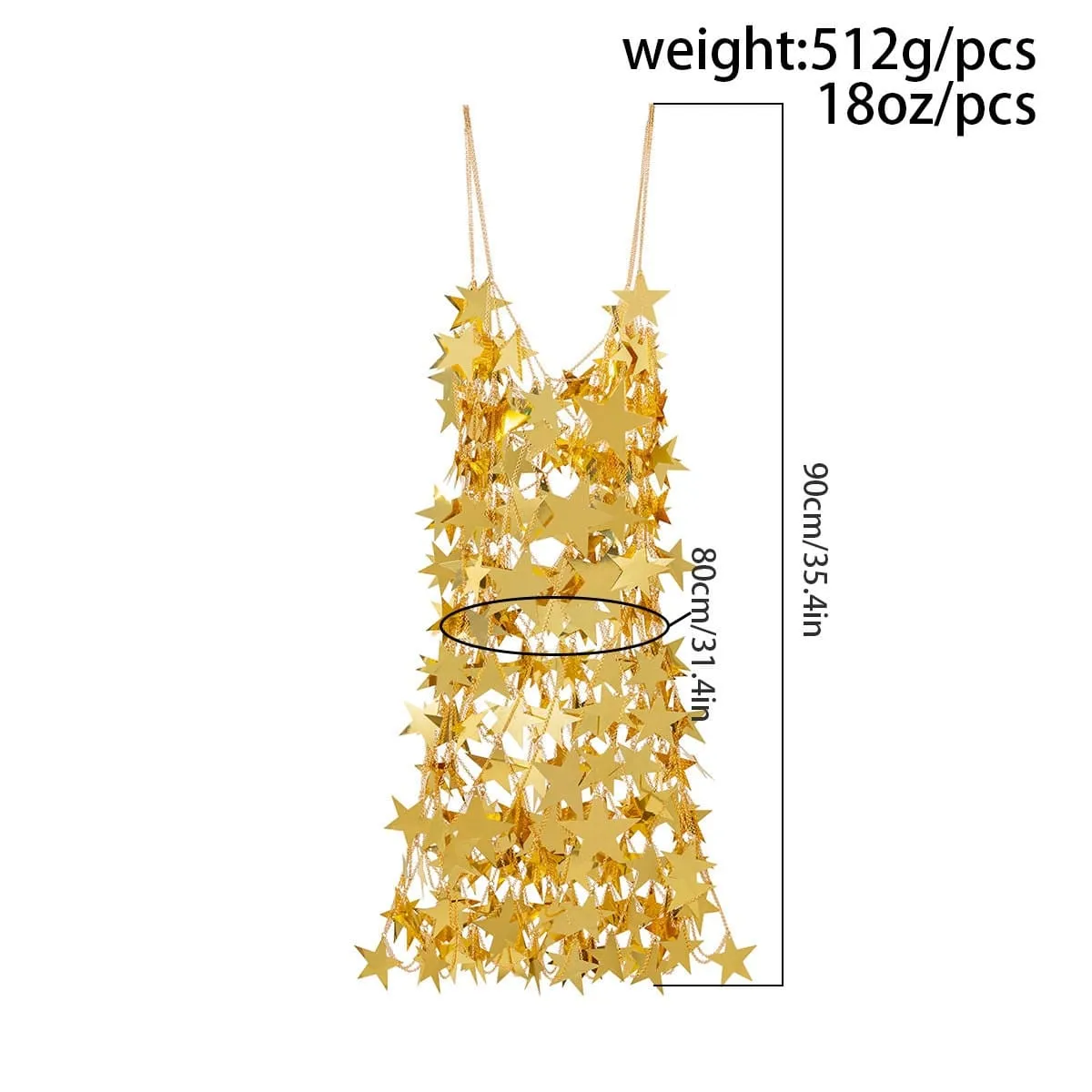 Handmade Gold Silver Tone Glitter Star Sequins Patchwork Mini Dress