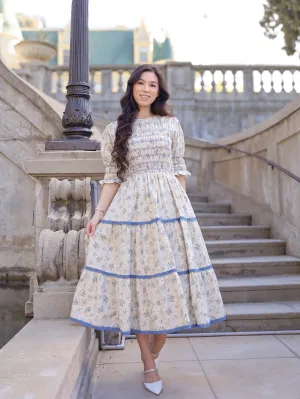 Heirloom Rose Dress - Blue