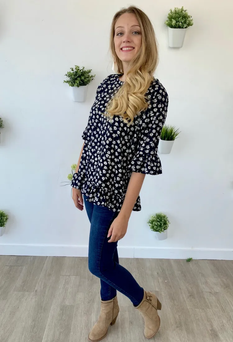 Hopely Floral Top-Final Sale