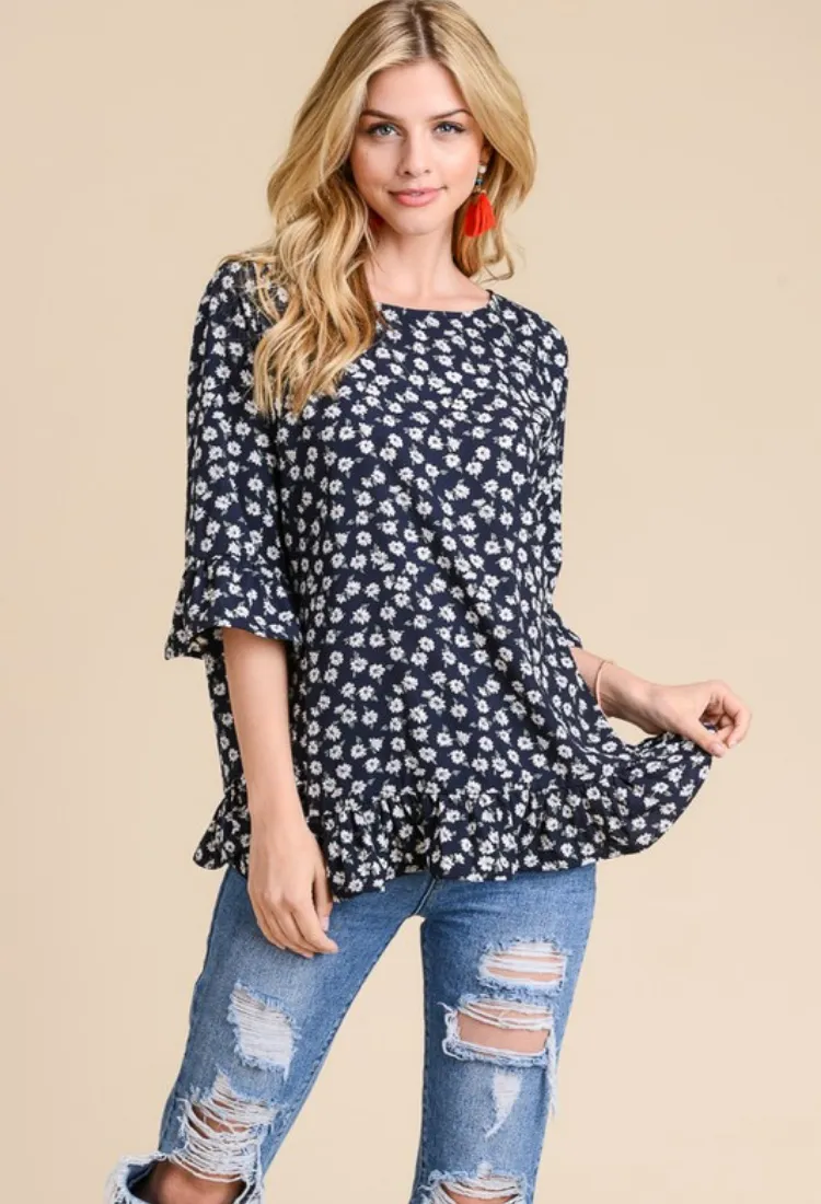Hopely Floral Top-Final Sale