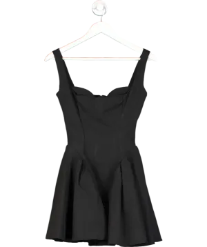 House of CB Black Bunny Shoulder-strap Crepe Mini Dress UK XS