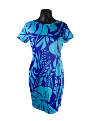IC Monstera Body Con  Blue
