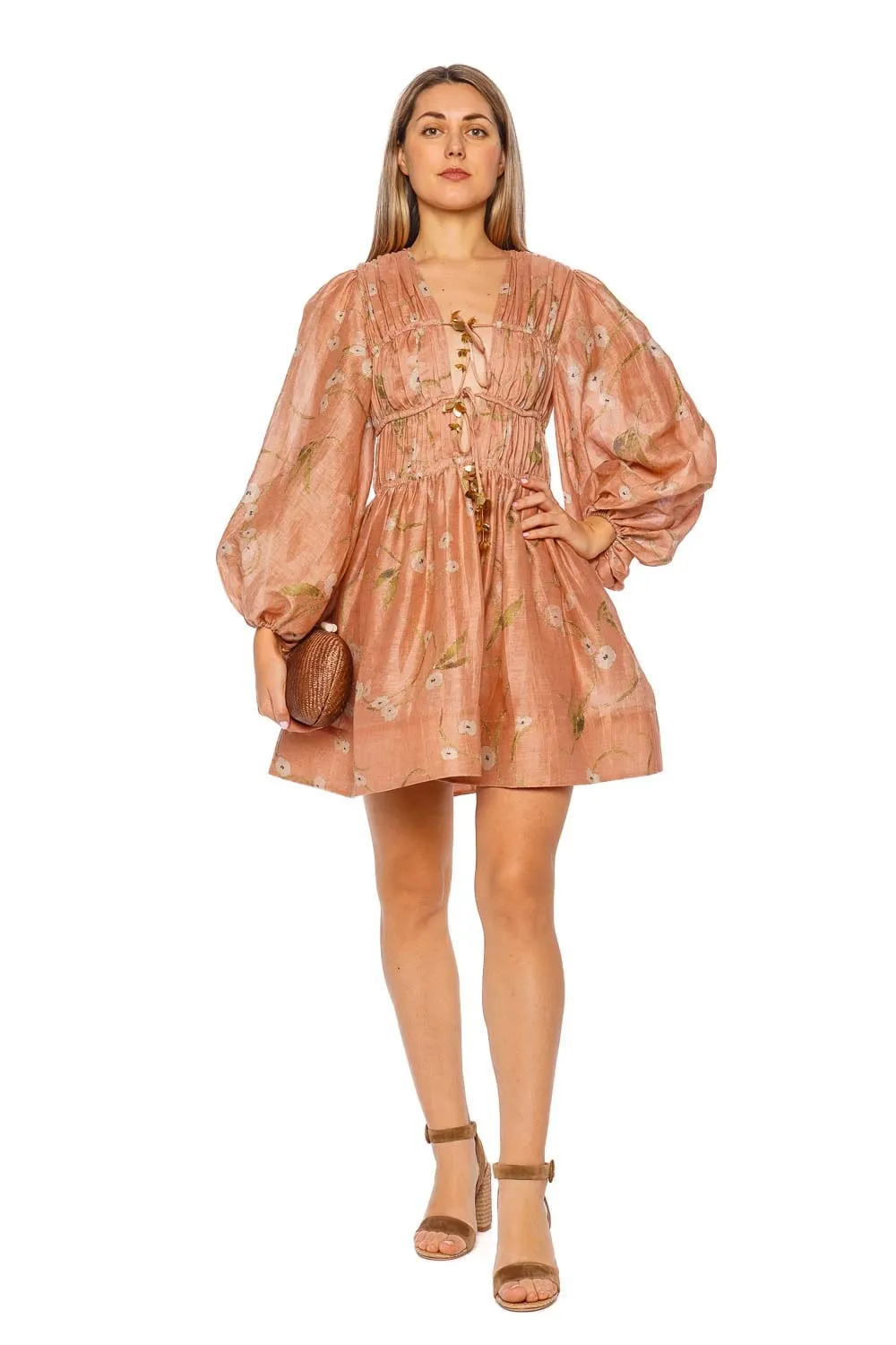 Illuminate Drawn Floral Mini Dress