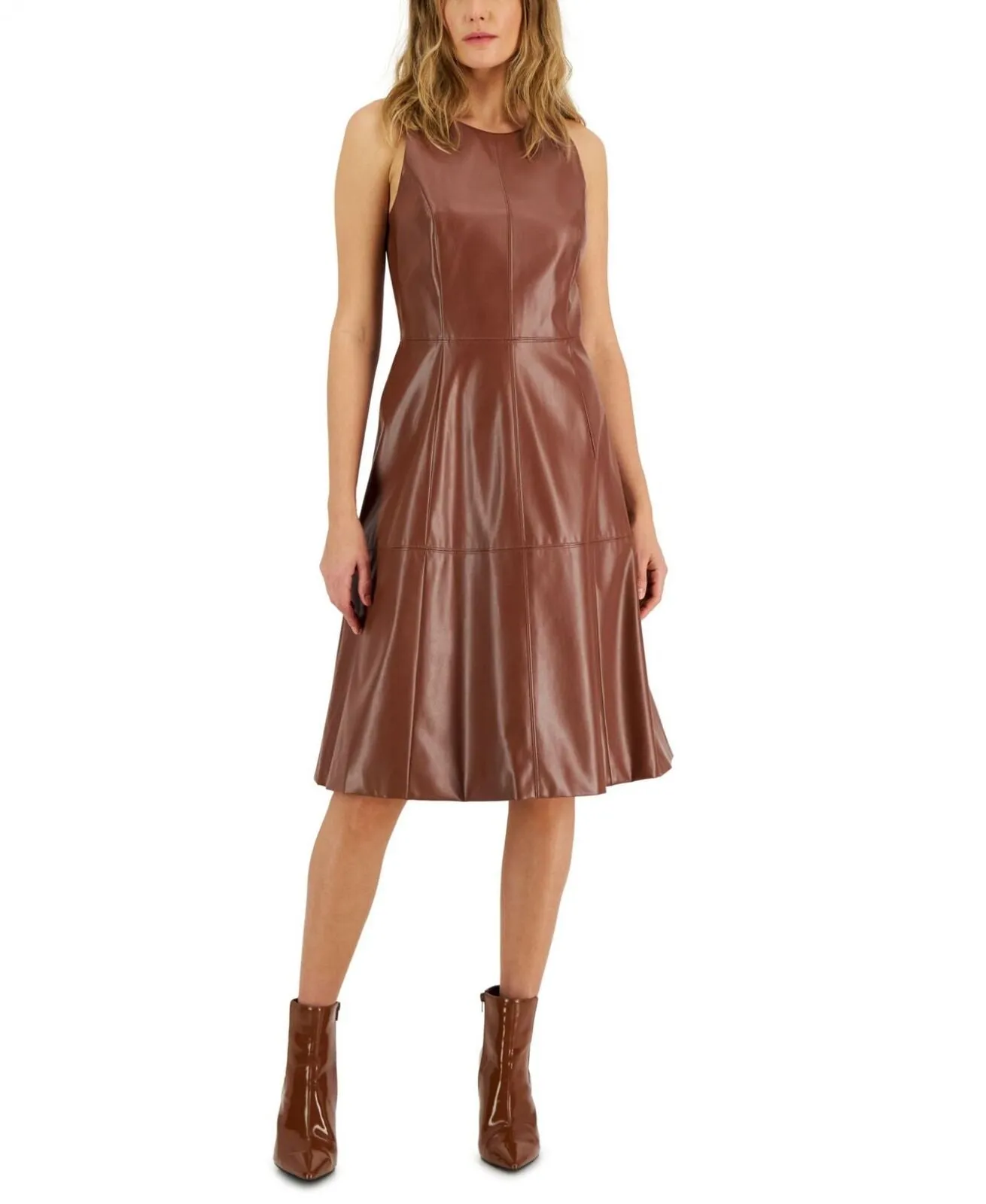 I.n.c. International Concepts Women's Sleeveless Midi Fit & Flare Dress 10846069