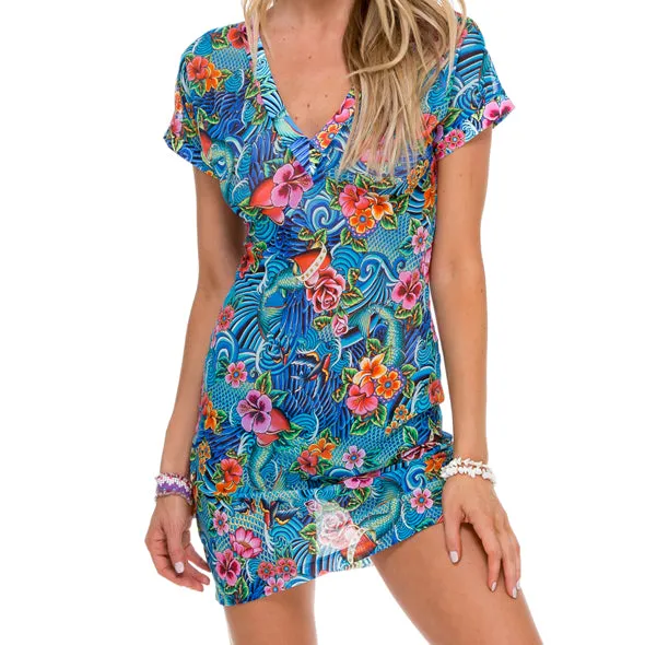 INKED BABE - Vneck Bodycon Dress