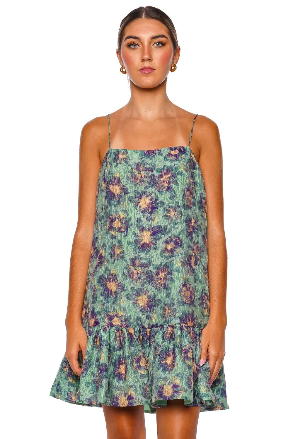 Iris Seaglass Ruffled Mini Dress
