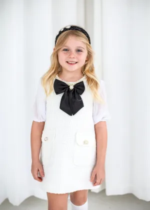 'Isabelle' bow tweed dress