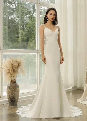 Jara Ivory Fit and Flare Wedding Gown with Train Size 10 Express NZ wide