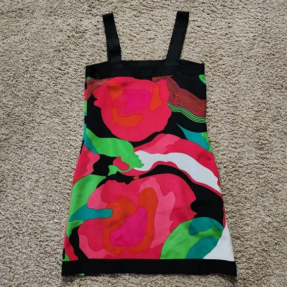 JB By Julie Brown silk sheath dress Size 4 Color pink orange green black  blue
