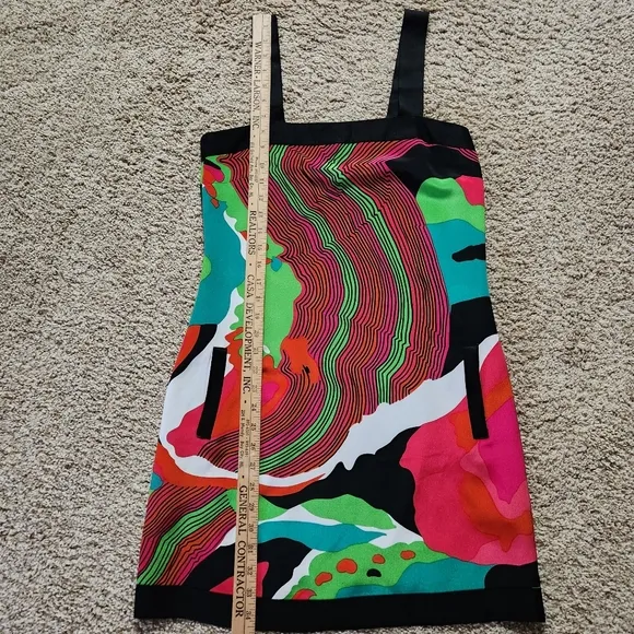JB By Julie Brown silk sheath dress Size 4 Color pink orange green black  blue