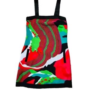 JB By Julie Brown silk sheath dress Size 4 Color pink orange green black  blue