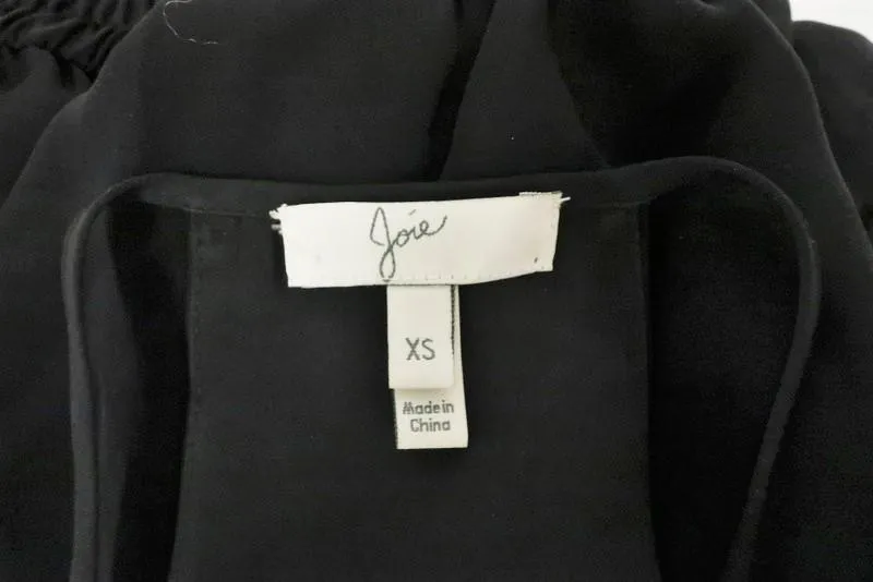 Joie Dress Jossa Black Silk Size Extra Small Sleeveless Blouson Mini
