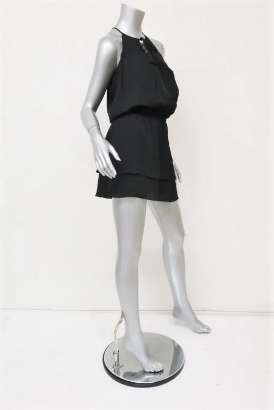 Joie Dress Jossa Black Silk Size Extra Small Sleeveless Blouson Mini