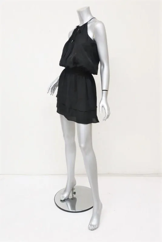 Joie Dress Jossa Black Silk Size Extra Small Sleeveless Blouson Mini