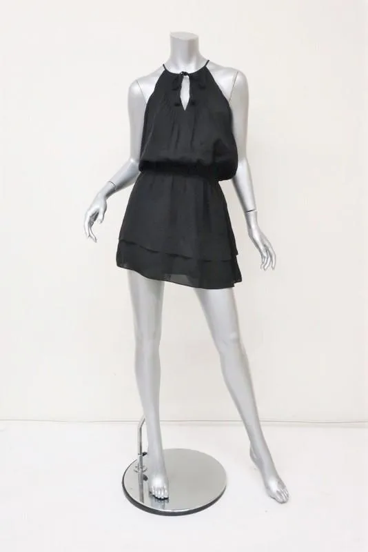 Joie Dress Jossa Black Silk Size Extra Small Sleeveless Blouson Mini