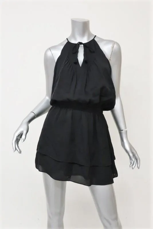 Joie Dress Jossa Black Silk Size Extra Small Sleeveless Blouson Mini