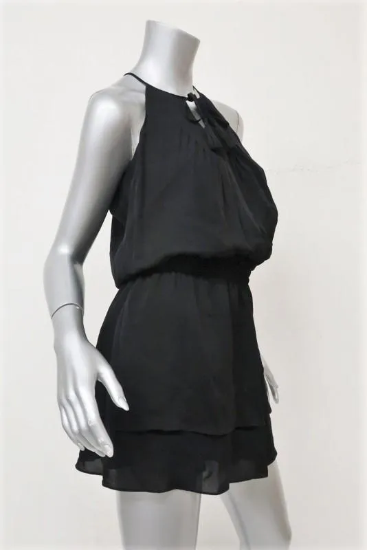 Joie Dress Jossa Black Silk Size Extra Small Sleeveless Blouson Mini