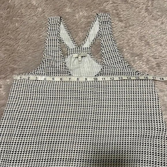 JOIE silk white triangle print razor back dress