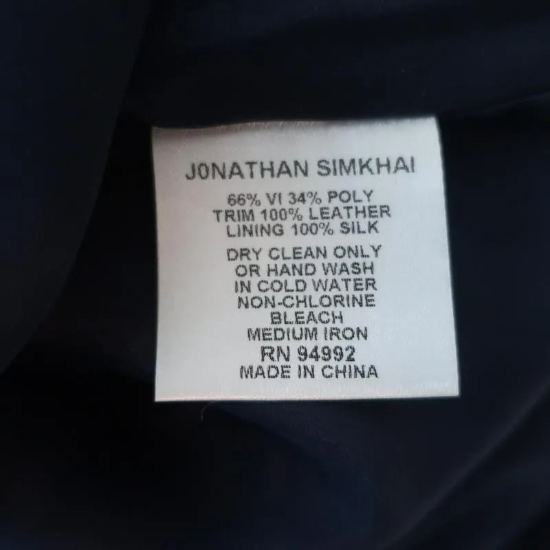 Jonathan Simkhai Dress Blue/Cream Colorblock Size 2 Sleeveless Fit & Flare