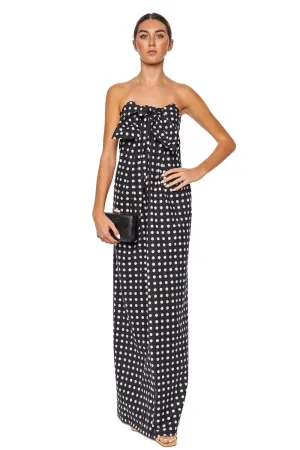 Kaia Polka Dot Tie Front Gown