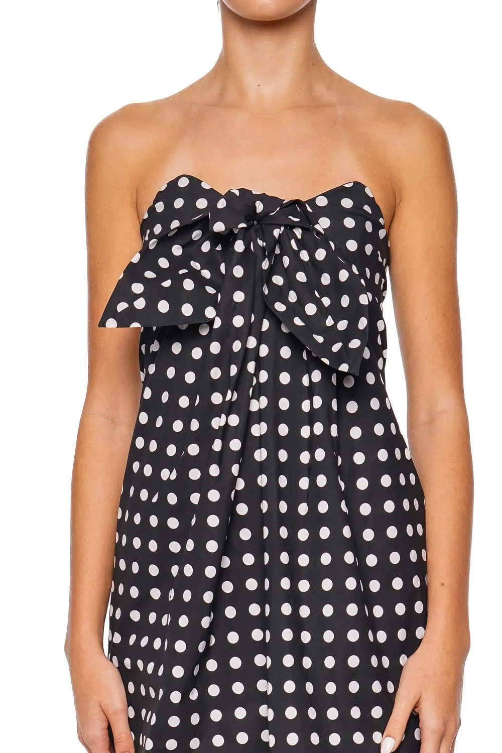 Kaia Polka Dot Tie Front Gown