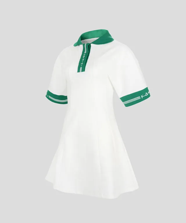 KANDINI Flared Dress - Green
