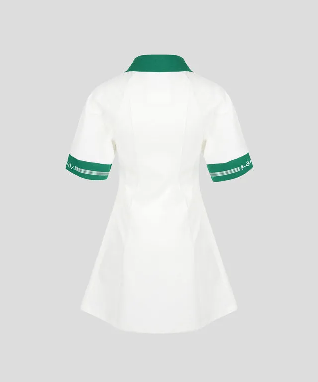 KANDINI Flared Dress - Green