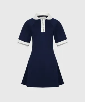 KANDINI Flared Dress - Navy