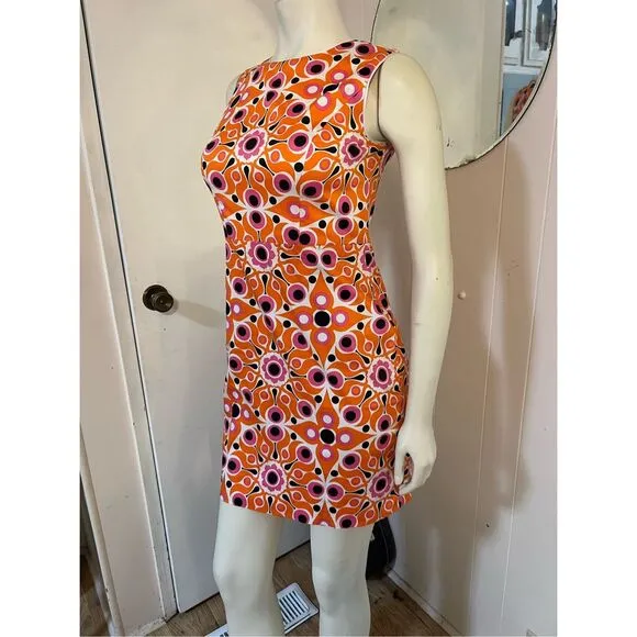 Kate Spade Florence Broadhurst Bright Sleeveless Short Sheath Dress Size 2