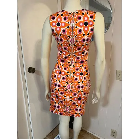 Kate Spade Florence Broadhurst Bright Sleeveless Short Sheath Dress Size 2