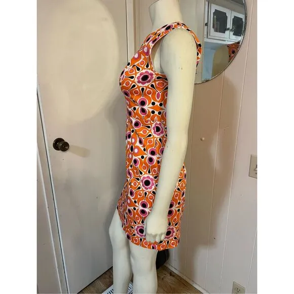 Kate Spade Florence Broadhurst Bright Sleeveless Short Sheath Dress Size 2