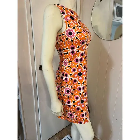 Kate Spade Florence Broadhurst Bright Sleeveless Short Sheath Dress Size 2