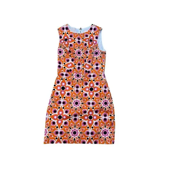 Kate Spade Florence Broadhurst Bright Sleeveless Short Sheath Dress Size 2