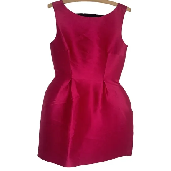 KATE SPADE Hot Pink and Black Fit and Flare Flirty Back Mini Dress Size 4