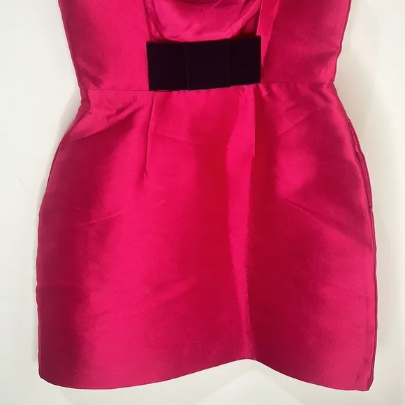KATE SPADE Hot Pink and Black Fit and Flare Flirty Back Mini Dress Size 4