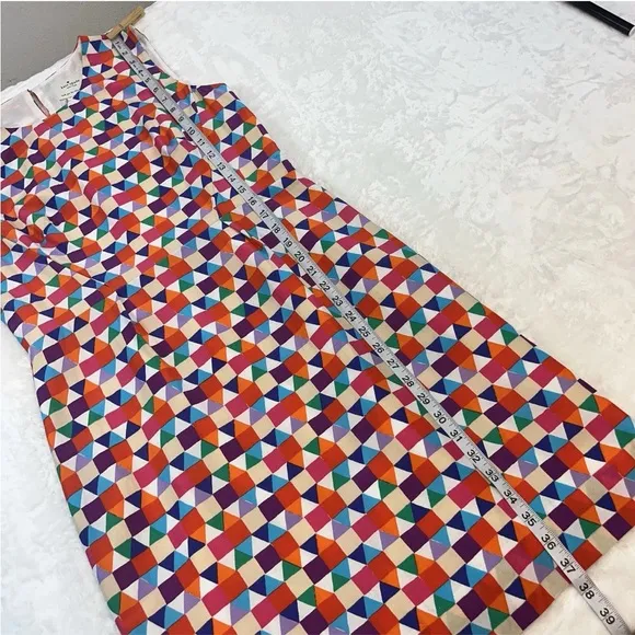 Kate Spade New York Abbey Geometric Print Sheath Dress Silk Blend Size 10 NWT