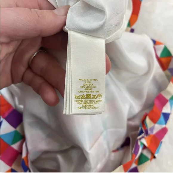 Kate Spade New York Abbey Geometric Print Sheath Dress Silk Blend Size 10 NWT