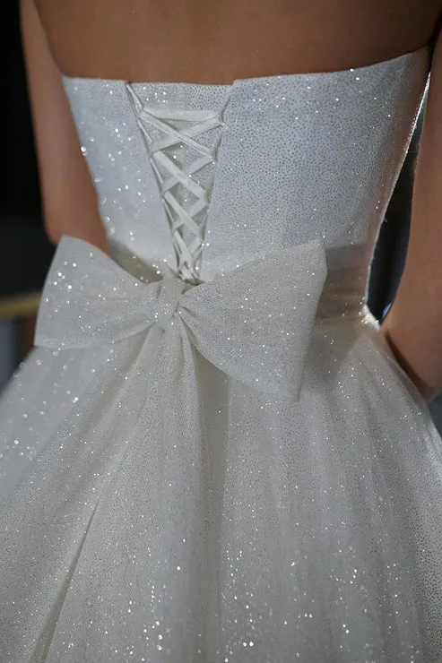 Kendall | A Line Sweetheart Sparkly Bohemian Wedding Dress Bridal Gown