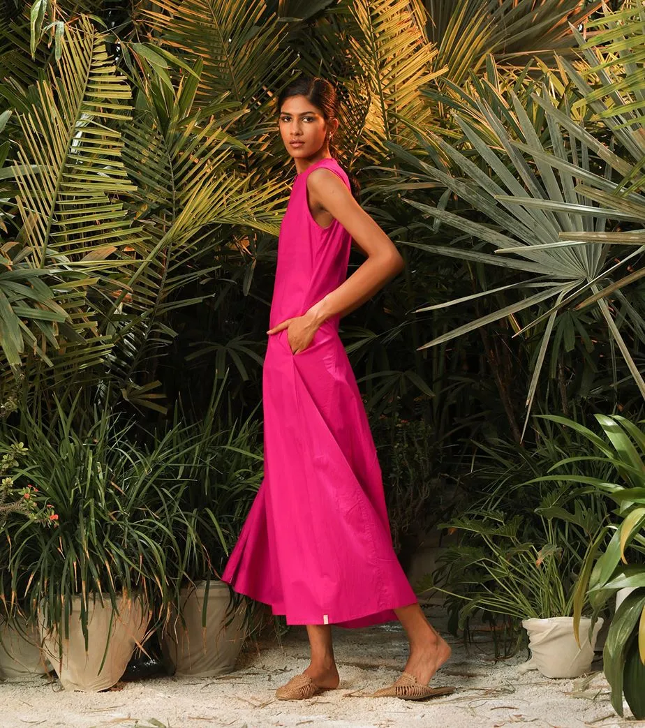 Khara Kapas   -   Hidden Treasure  Pink Pale Moon Dress - Another Day in Paradise