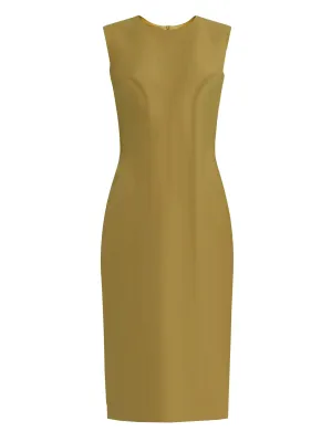 Krew High Quality Medium Olive Sheath Dress