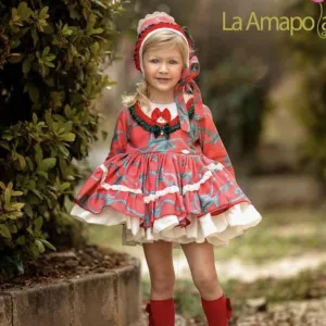 LA AMAPOLA RED AMAZONA BABY DRESS