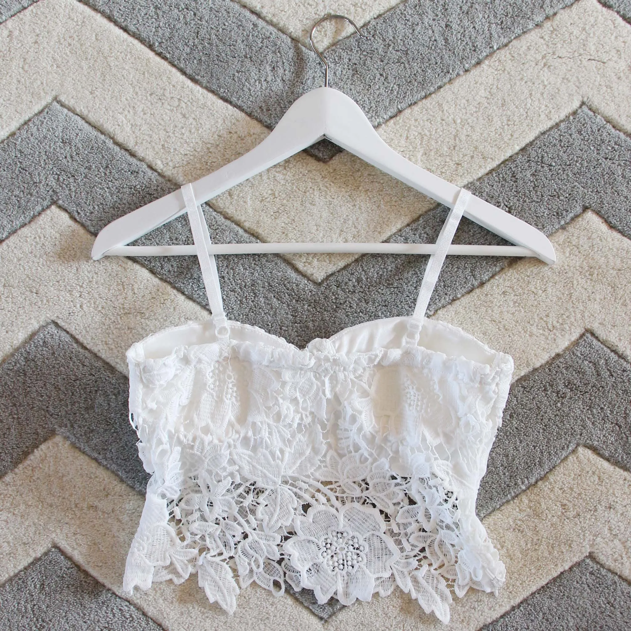 La Lune Lace Bustier in White
