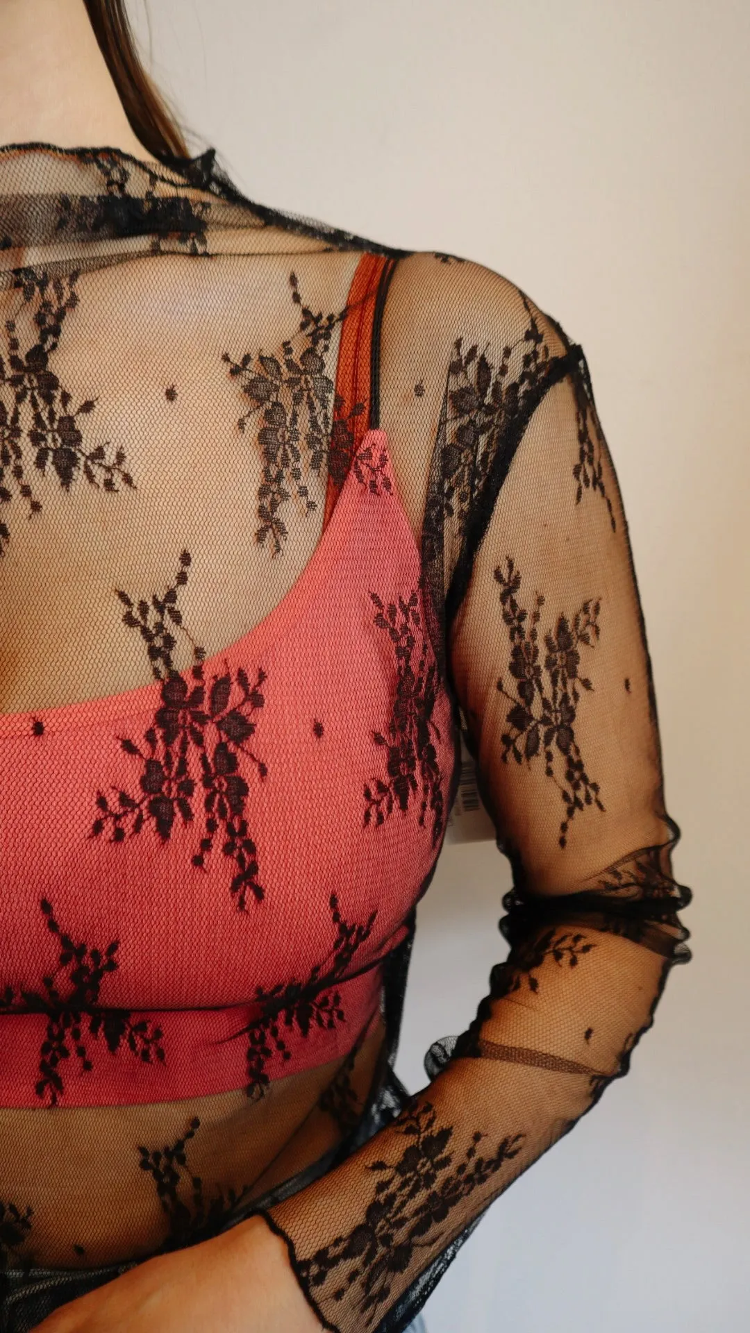 Lace Mesh Layering Top