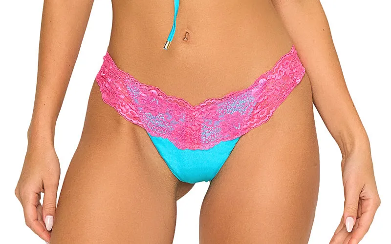 Lady Lace Tie Front Tri-Lady Lace Bikini ::RET