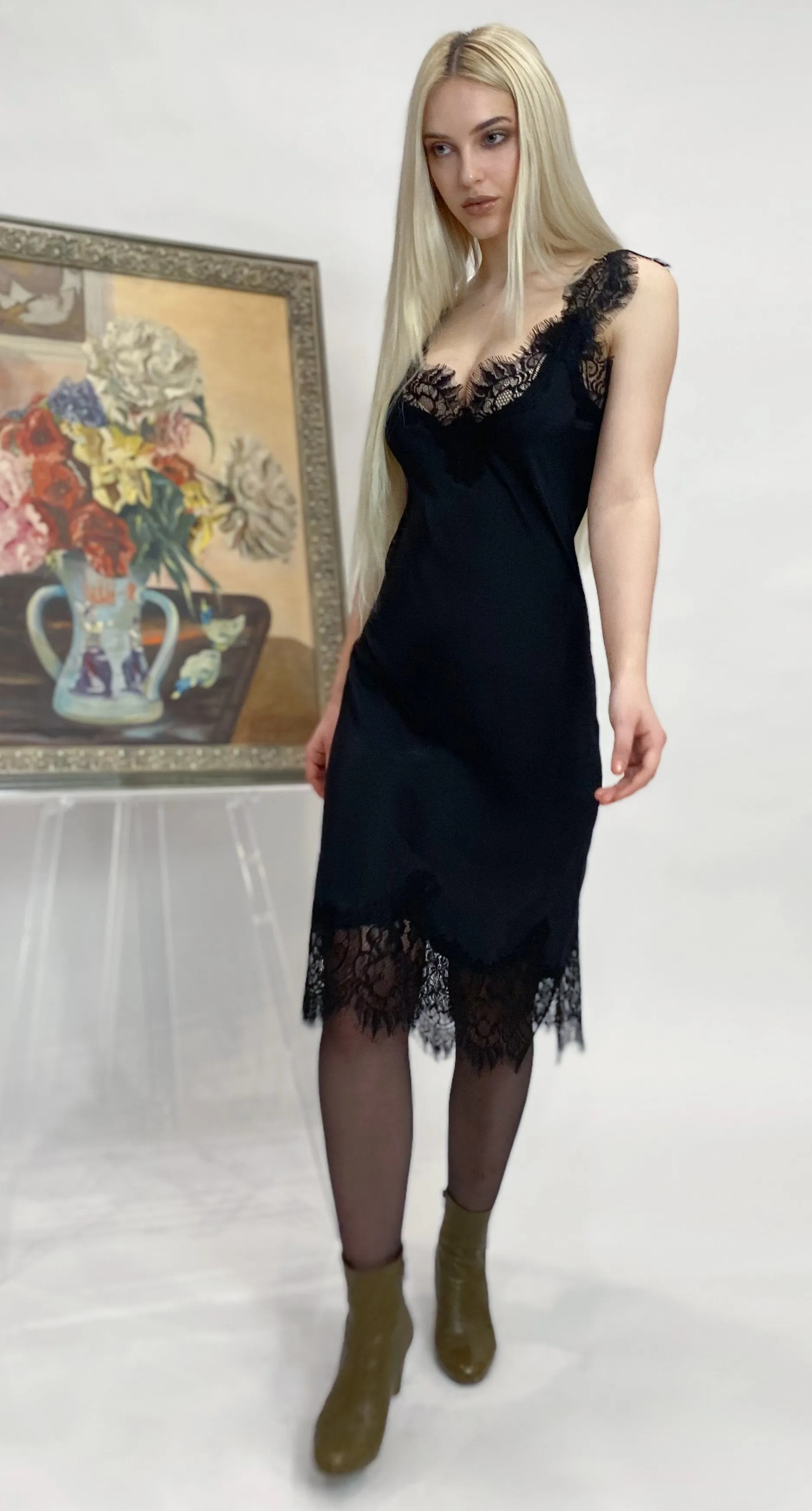 LAST PIECES - Contrast Megan Coco Dress Stone Grey