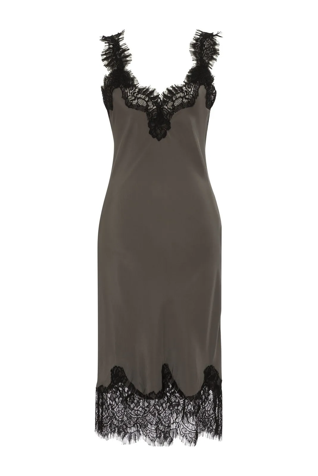 LAST PIECES - Contrast Megan Coco Dress Stone Grey